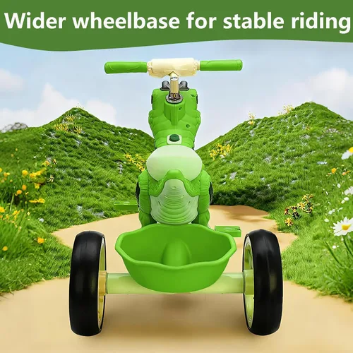 Miniatura 6 de NMM Triciclo de Dinosaurio para Niños Pequeños, Triciclo para Niños con Música, LED, Triciclos para Niños de 3-5 Años, para Ciclista, Rueda Grande