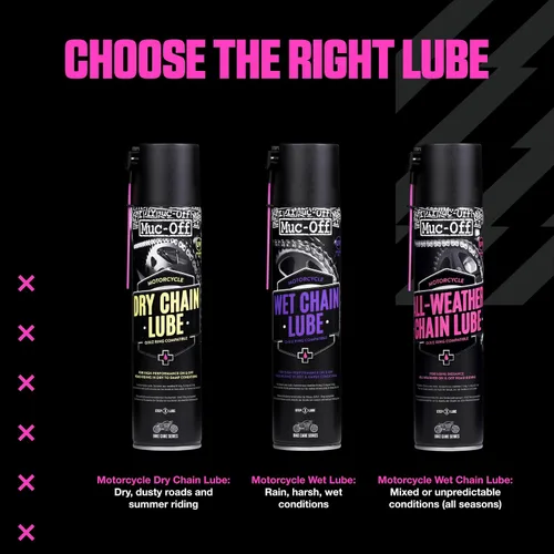 Miniatura 8 de Muc Off - Lubricante para cadena de motocicleta para todo clima, 400 mililitros - Spray lubricante para cadena de motocicleta premium - Formulado