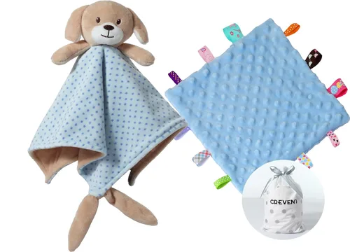 Miniatura 15 de CREVENT - Manta de felpa acogedora para bebé, mantita de seguridad con caras de animales para niños pequeños, regalo para bebés recién nacidos