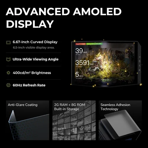 Miniatura 3 de TRYX Panorama 240 240 mm AIO 6.67'' AMOLED Pantalla en forma de L con efecto anamórfico 3D personalizable Enfriador AIO 240 mm 8ª generación Bomba