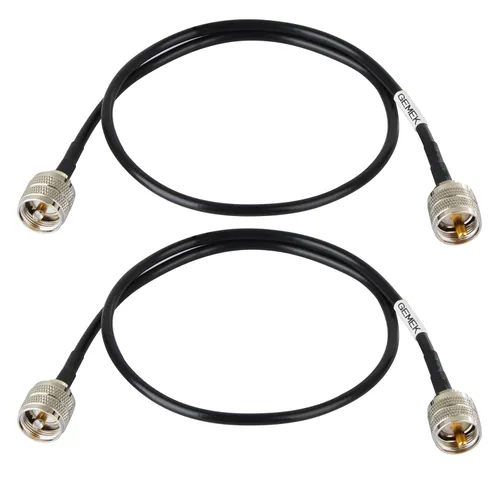 Miniatura 8 de Cable coaxial CB de 15 pies, Cable coaxial KMR400, UHF PL259 macho a macho cables de antena CB de baja pérdida, 50 ohmios para radio HAM, analizador