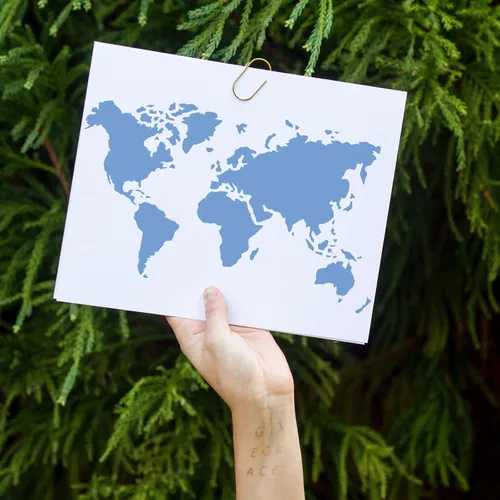 Miniatura 6 de FINGERINSPIRE Plantilla de plantilla de mapa del mundo de 11.7 x 8.3 pulgadas, patrón de contorno de pintura de plástico para decoración del hogar