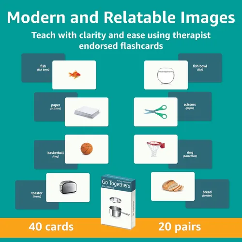 Miniatura 3 de Picture My Picture Go Togethers - Tarjetas didácticas - Materiales de terapia del habla, 40 tarjetas de fotos reales, 20 pares a juego, actividades