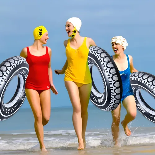 Miniatura 5 de Flotador inflable de piscina para adultos, tubos gigantes inflables para neumáticos, anillos de natación, decoración de fiesta para piscina, lago