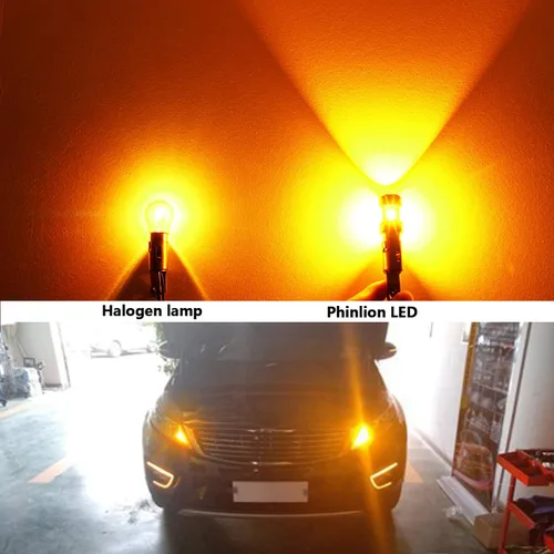 Miniatura 5 de PHINLION 3600 lúmenes 1156 7506 Bombillas LED de señal de giro ámbar super brillantes P21W 1141 2396 7506 Bombilla LED para intermitentes de coche