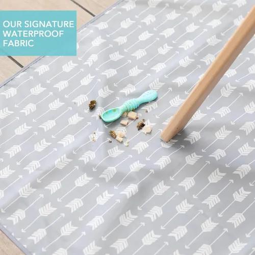 Miniatura 3 de Bumkins Alfombrilla para Salpicaduras de Bebé para Debajo de Silla Alta, Alfombrilla para Desorden de Comida para Bebés y Niños Pequeños, Tela