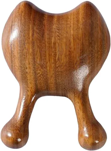 Beaupretty Herramienta de masajeador de nariz, raspador de acupuntura facial de madera, pequeño masajeador portátil para raspado de nariz para uso