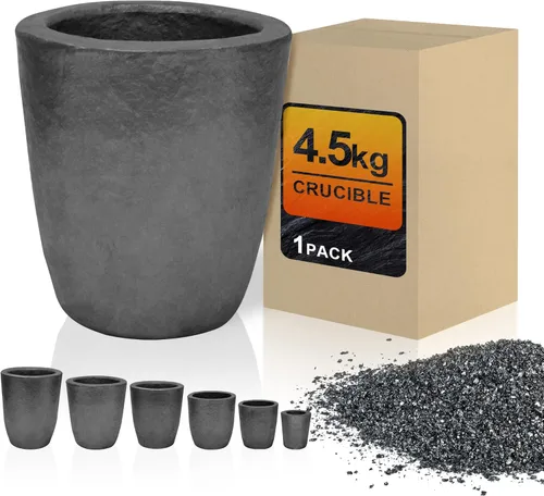 Miniatura 14 de CANALHOUT Crisoles de grafito de carburo de silicio, crisoles para derretir metal, resisten la alta temperatura de 1800℃ (3272°F), fundición