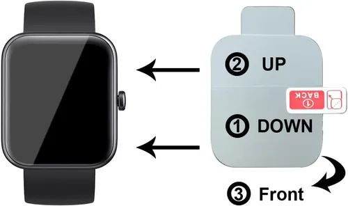 Miniatura 2 de Protector de pantalla para IDW13 IDW15 IDW19, compatible con TOOBUR, VRPEFIT, Konitee, Gydom, IDW19 MILOUZ, TMHAI 1.8/'' VERYFIT Smart Watch, TPU