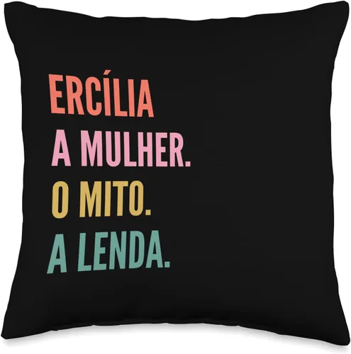 Funny Portuguese First Name Design - Ercília Throw Pillow
