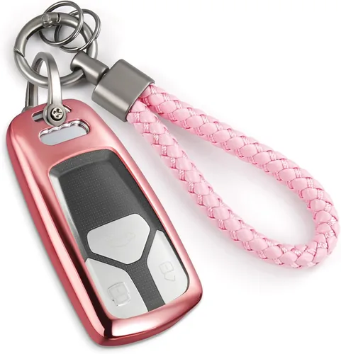 Miniatura 25 de Funda para llavero GMC con llavero de cuerda trenzada de metal antipérdida, exquisita funda suave para Tahoe Acadia Terrain Yukon Yukon XL Silverado