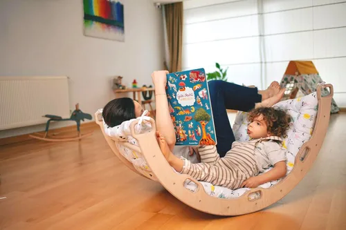 Miniatura 6 de Arco de escalada Arco de balancín Montessori Arco con almohada acogedora Arco de escalada de madera con cojín Arco de escalada de madera