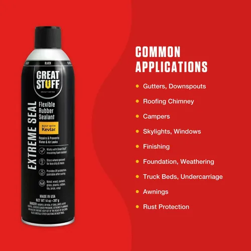 Miniatura 6 de Great Stuff™ Extreme Sellador en aerosol 3-Pack - Negro - 14 onzas - Aerosol