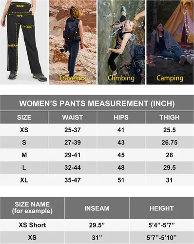 Miniatura 6 de 33,000ft Women's Rain Pants Lightweight Breathable Waterproof Pants Soft Windproof Overall Rain Pants for Hiking, Golf