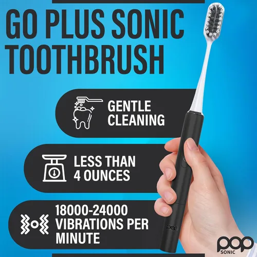 Miniatura 2 de Pop Sonic Cepillo de dientes eléctrico – Cepillo de dientes eléctrico para adultos – Artículos esenciales de baño y artículos esenciales de viaje