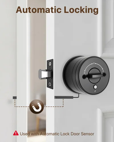 Miniatura 6 de Cerradura de puerta inteligente con huellas dactilares con teclado, control de aplicación, desbloqueo automático, cerrojo electrónico para puerta
