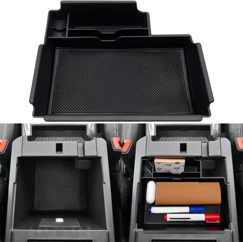 Miniatura 5 de Compatible con Ford Mustang Mach-E 2021 2022 2023 2024 Accesorios Organizador de Consola Central Caja de Almacenamiento Interior Bandeja