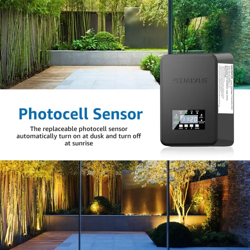 Miniatura 3 de SUNVIE Paquete de 12 luces de paisaje de bajo voltaje con transformador de 300 W, kit de iluminación LED de paisaje de 12 a 24 V, 3000 K, focos