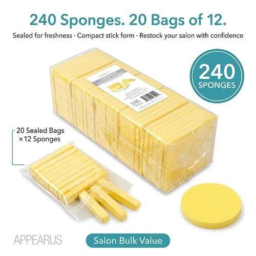 Miniatura 7 de APPEARUS Paquete de 60 esponjas faciales, esponjas faciales comprimidas de PVA para limpieza profunda, exfoliación, eliminación de maquillaje