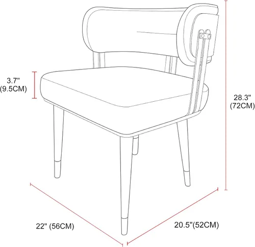 Miniatura 3 de ARTPLAN Juego de 2 sillas de comedor de cuero de nogal, modernas sillas de cocina con cojín de espuma de alta resistencia y marco de acero 2-Azul