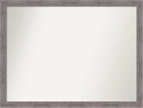 Miniatura 401 de Amanti Art Espejo de baño gris para sobre el fregadero, 31 x 48 pulgadas, espejo de tocador rectangular estrecho de color gris, marco de madera