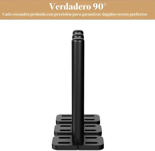 Miniatura 7 de 8 piezas de soportes de estante de pared resistentes para estantes flotantes ocultos, invisibles, negros, soportes de estante decorativos