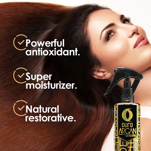Miniatura 3 de OURO Aceite de argán marroquí 100% puro, antioxidante natural, hidrata y da brillo al cabello, controla el encrespamiento, sin aceites minerales