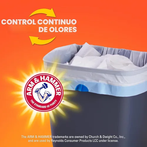 Miniatura 3 de Hefty Bolsas de basura medianas, aroma fabuloso, 8 galones, 26