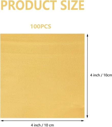 Miniatura 7 de 100 envoltorios de papel de aluminio para dulces, 4 x 4 pulgadas, cuadrados de papel de aluminio para dulces, chocolate, pasteles (dorado)