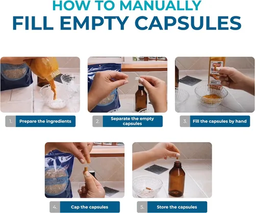 Miniatura 8 de Capsuline Cápsulas de gelatina vacías tamaño 0, transparentes, 10000 unidades, sin gluten, Kosher, con certificación OGM Pastillas bovinas puras