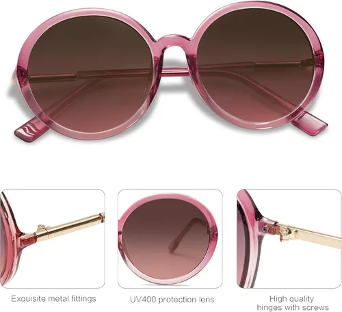 Miniatura 2 de SOJOS Gafas de sol redondas vintage para mujer estilo clásico retro SJ2121