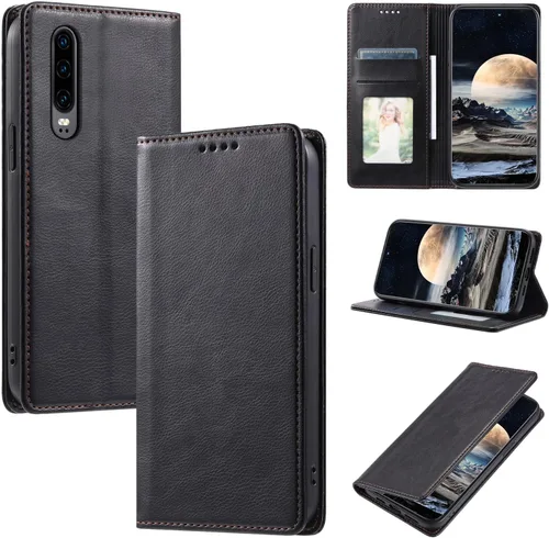 Miniatura 69 de Funda de cuero compatible con Google Pixel 7, compatible con Google Pixel 7 5G GVU6C GQML3 Flip Folio PU Funda de cuero negro