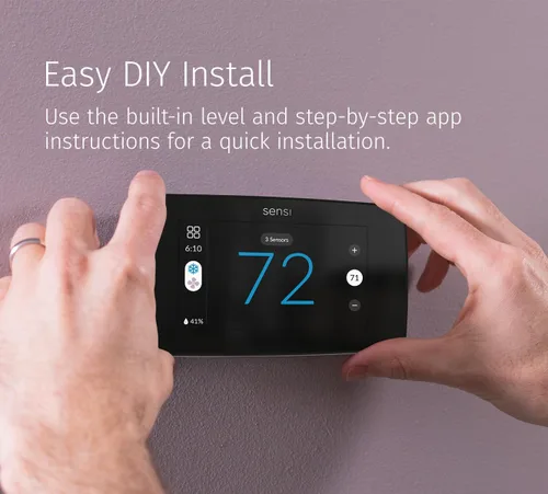 Miniatura 9 de Sensi Touch 2 - Termostato inteligente con pantalla táctil a color, 100 años de experiencia, programable, Wi-Fi, privacidad de datos, fácil