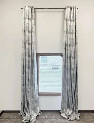 Miniatura 6 de Ikiriska Cortinas extra largas con patrón geométrico de 8-24 pies de largo. (1 panel). Cortinas hechas a medida. 50-100 "de ancho. para techos altos