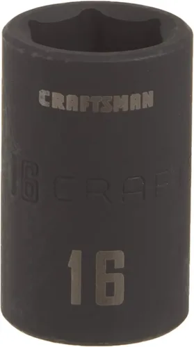 CRAFTSMAN Juego de llaves de impacto poco profundo, métrico, accionamiento de 1/2 pulgada, 16 mm (CMMT15864)