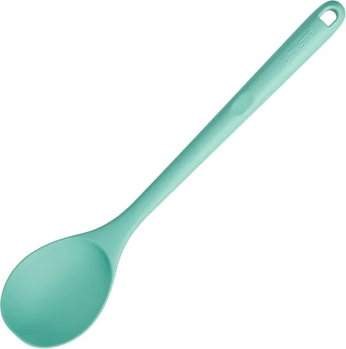 Miniatura 11 de Cuchara ranurada resistente al calor de 600ºF: U-Taste - Cuchara de cocina sólida de cocina de 13.3 pulgadas, utensilio de goma antiadherente de (4)