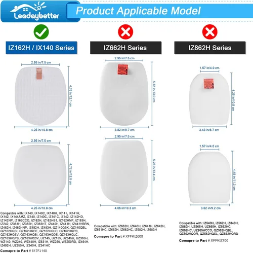 Miniatura 3 de Leadaybetter Paquete de 2 filtros de repuesto IZ377H para Shark Rocket Pet Pro IX140 IX141 IX142 IZ140 IZ141C IZ142 IZ162H IZ362H IZ363HT IZ440H