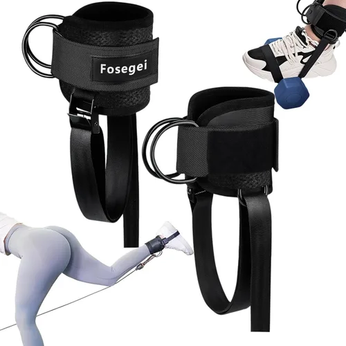 Miniatura 9 de Accesorio de Pie para Mancuerna para Entrenamiento de Piernas, Correas de Accesorio para Mancuerna Pie de Mono de Extensión para Entrenador de Negro