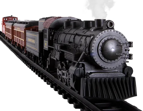 Miniatura 3 de Juego de tren de juguete Lionel Pennsylvania Flyer a batería, escala O, con control remoto, locomotora, vagones de tren y vía con efectos auténticos