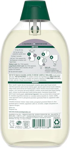 Miniatura 2 de Seventh Generation - Detergente EasyDose para ropa ultra concentrado: 66 cargas, aroma de lavanda fresca, 23,1 onzas líquidas