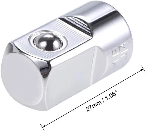 Miniatura 2 de uxcell 2 adaptadores de enchufe de 1/4 pulgadas (F) x 1/2 pulgada (M), hembra a macho