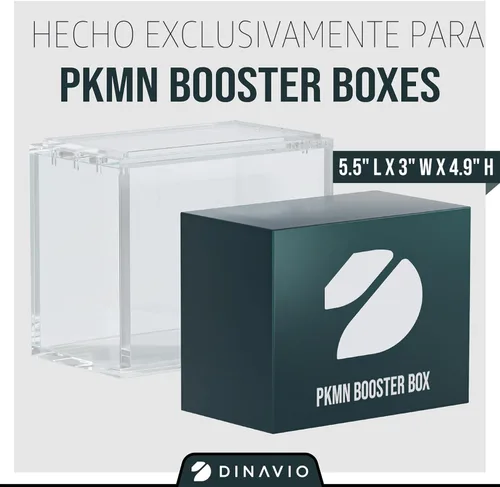 Miniatura 2 de Caja de almacenamiento para cajas de refuerzo PKMN de Dinavio Crafthouse - Acrílico de exhibición apilable de 8mm + 5mm de ultra grosor con imanes