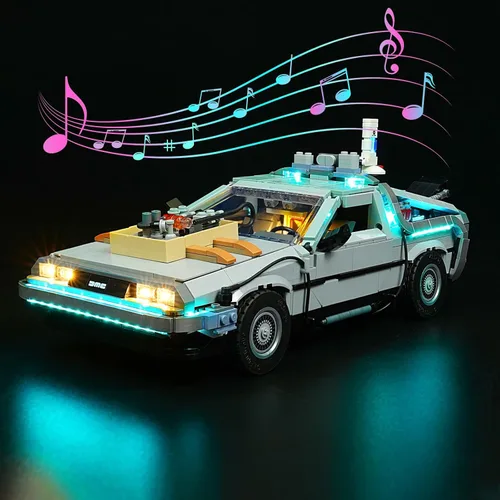 VONADO Kit de luces LED compatible con Lego Back to The Future Time Machine 10300 (sin modelo), kit de iluminación compatible con Lego Back to The