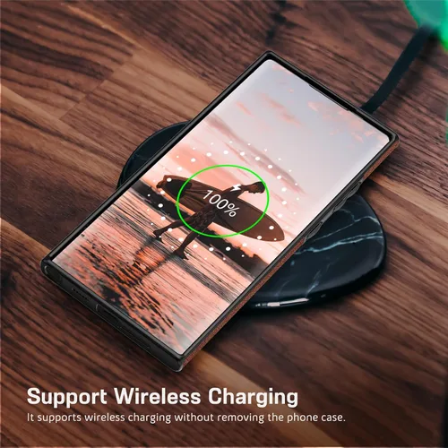 Miniatura 6 de LOHASIC Fundas de cuero para Samsung Galaxy S25, funda elegante de poliuretano de alta calidad para hombres y mujeres, suave antideslizante, Negro