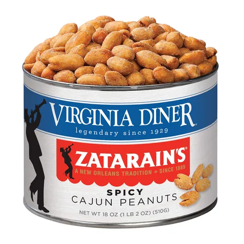 Miniatura 8 de Virginia Diner Cacahuetes de Virginia Sazonados con Sal Marina y Pimienta Tostados al Blister Completamente Naturales, Nueces Gourmet en Lata Salt &