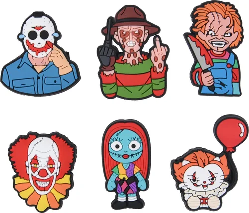 Miniatura 3 de XQNB Dijes de PVC para zapatos, película de terror, accesorios de decoración de zapatos de Halloween, accesorios para niños, niñas, niños y adultos