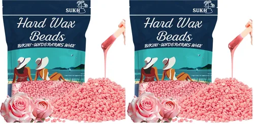 Miniatura 8 de Sukh Cuentas de cera dura para depilación – 15.17 oz, rosa, sin colofonia, hidratante, suave con la piel, evita quemaduras de afeitar, unisex