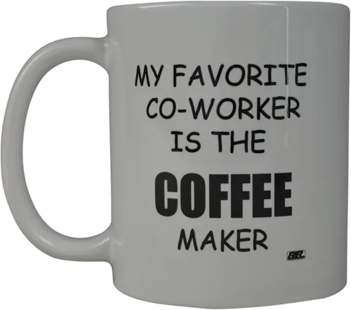 Rogue River Tactical Taza de café divertida con texto en inglés "My Favorite Coworker is the Maker", gran idea de regalo para oficina, fiesta,