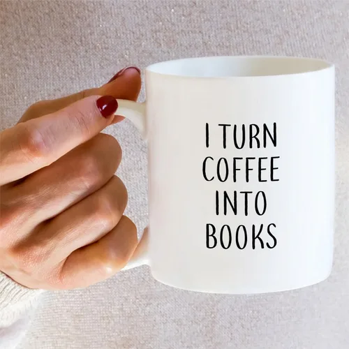 Miniatura 5 de Retreez - Taza divertida de autor convierte el café en libros, la mejor taza de cerámica para escritores de novelas literarias, 325 ml - Taza WRT008