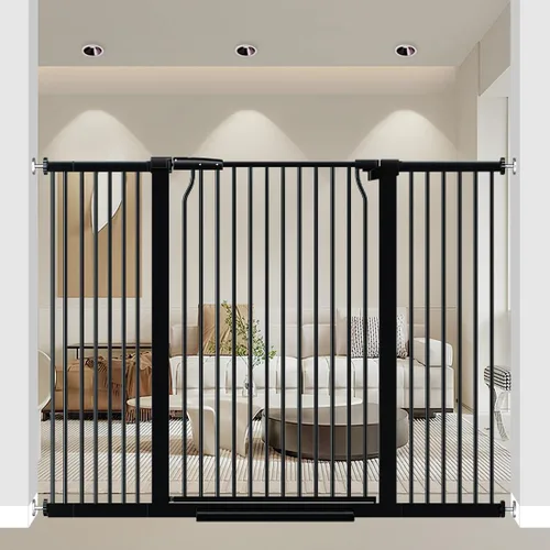 Miniatura 9 de Puerta de bebé extra alta de 40.55 pulgadas para marcos de puertas, puerta para perros de 32.6 a 40.5 pulgadas de ancho para interiores, puerta alta